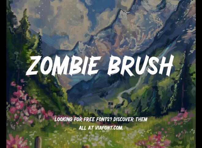 Zombie Brush Font